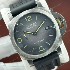 Panerai 44 mm PAM01312 Luminor Navy Seals Siyah Kadran Super Clone ETA Saat kırp kapak