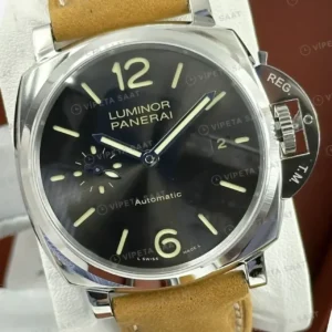 Panerai 44 mm PAM01312 Luminor Marina Siyah Kadran Usta 3 Super Clone ETA Saat kırp kapak
