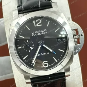 Panerai 44 mm PAM01312 Luminor Marina Siyah Kadran Klasik Super Clone ETA Saat kırp kapak