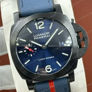 Panerai 44 mm PAM01314 Luminor Marina Mavi Kadran Zarif Super Clone ETA Saat kırp kapak