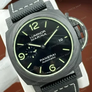 Panerai 44 mm PAM01226 Luminor Marina Karbon Yeşil Kadran Klasik Super Clone ETA Saat kırp kapak