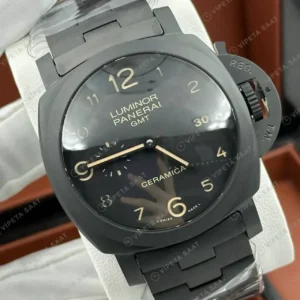 Panerai 47 mm PAM01616 Luminor Marina GMT Karbon Kadran Super Clone ETA Saat kırp kapak