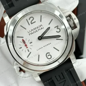 Panerai 44 mm PAM01436 Luminor Luna Rossa Beyaz Kadran Super Clone ETA Saat kırp kapak