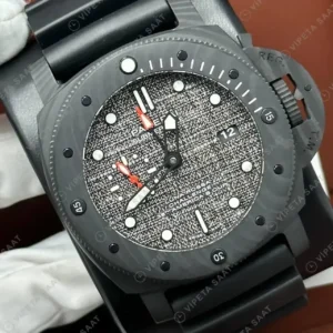 Panerai 47 mm PAM01616 Luminor Karbon Siyah Kadran Super Clone ETA Saat kırp kapak