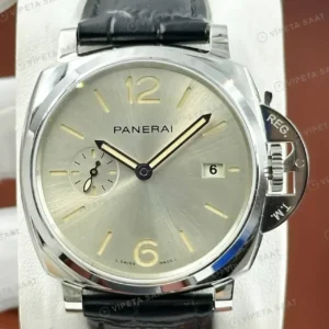 Panerai 38 mm PAM01336 Luminor Due Gri Kadran Klasik Super Clone ETA Saat kırp kapak