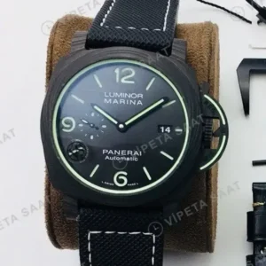 Panerai 44 mm PAM01312 Luminor Marina Siyah Kadran Siyah Super Clone ETA Saat kırp kapak