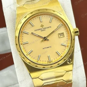 Vacheron Constantin 41 mm Overseas Şampanya Kadran Altın Super Clone ETA Saat kırp kapak