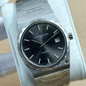 Vacheron Constantin 41 mm Overseas Siyah Kadran Çelik Super Clone ETA Saat kırp kapak