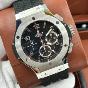 Hublot Big Bang Siyah Kronograf Çelik Gece Super Clone ETA Saat kırp kapak