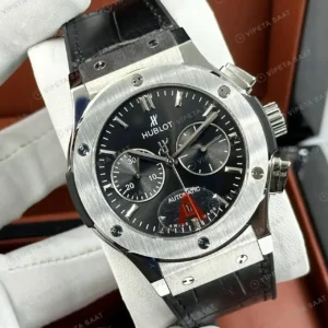 Hublot Big Bang Siyah Kronograf Çelik Bileklik Super Clone ETA Saat kırp kapak