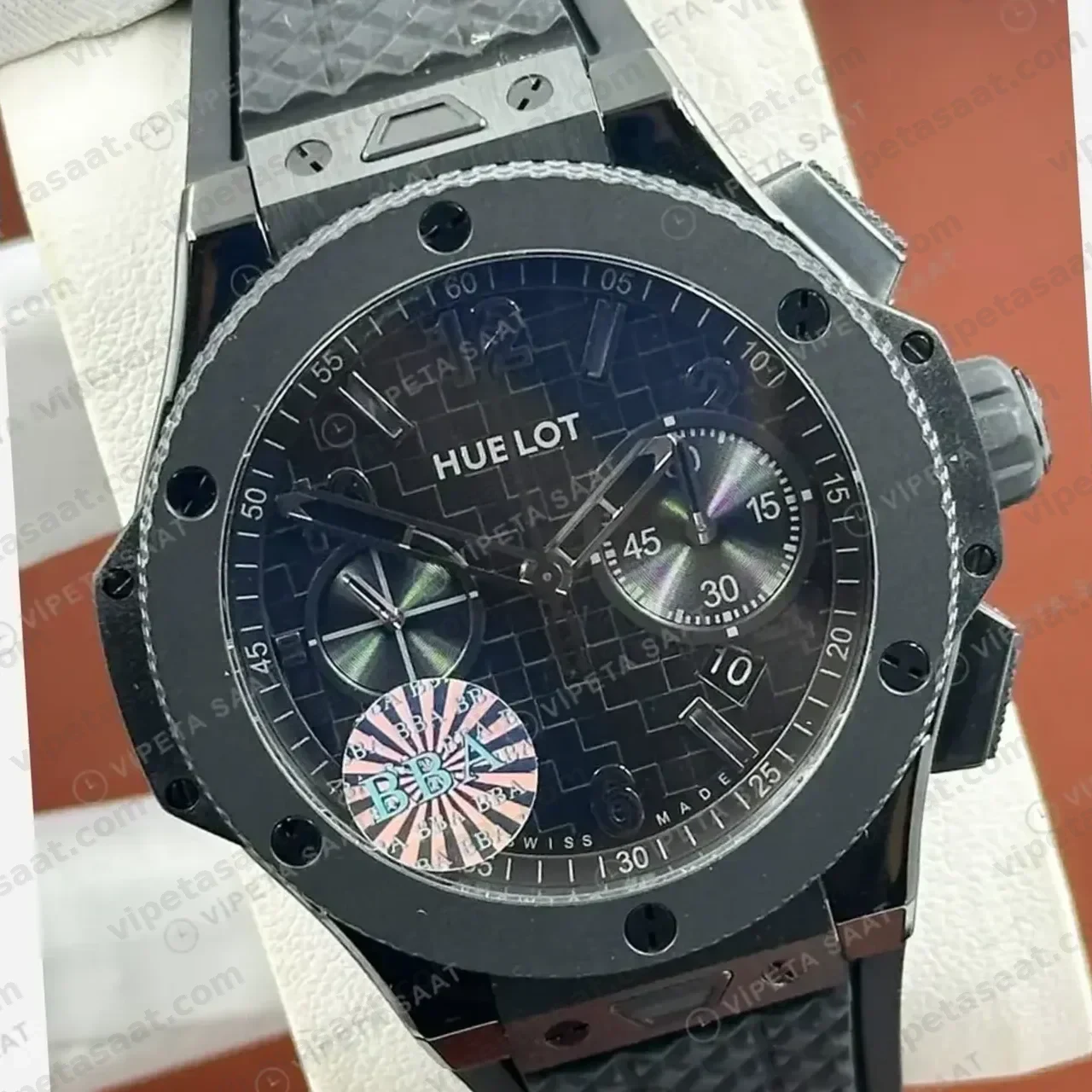Hublot Spirit of Big Bang Siyah Seramik Skeleton Kauçuk Kordon Super Clone ETA Saat Detay Görsel 1