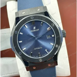 Hublot Classic Fusion Mavi Seramik Kadran Kauçuk Super Clone ETA Saat kırp kapak