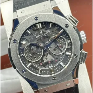 Hublot Big Bang Unico Titanyum Skeleton Kronograf Gri Kauçuk Super Clone ETA Saat kırp kapak