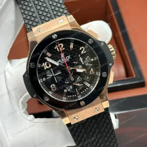Hublot Big Bang Unico Rose Skeleton Kronograf Kauçuk Super Clone ETA Saat kırp kapak