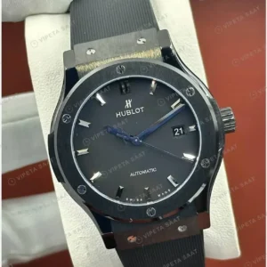 Hublot Classic Fusion Siyah Seramik Kadran Kauçuk Super Clone ETA Saat kırp kapak