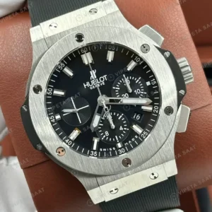 Hublot Big Bang Çelik Siyah Kronograf Klasik Super Clone ETA Saat kırp kapak