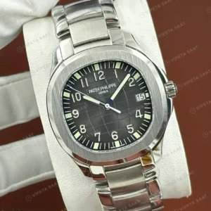 Patek Philippe 40 mm Aquanaut Gri Kadran Çelik Bileklik Super Clone ETA Saat kırp kapak