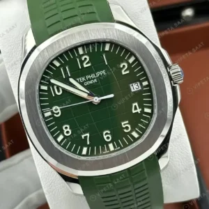 Patek Philippe Aquanaut 5168 42.2 mm Yesil Kadran Kaucuk Super Clone ETA Saat kırp kapak