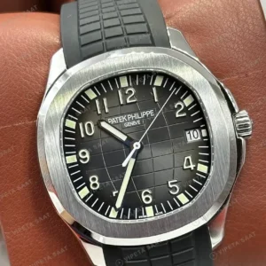 Patek Philippe Aquanaut 5167 40.8 mm Siyah Kadran Kaucuk Super Clone ETA Saat kırp kapak