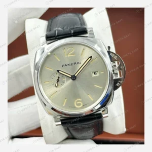 Panerai 38 mm PAM01336 Luminor Due Gri Kadran Klasik Super Clone ETA Eta Saat detay 3