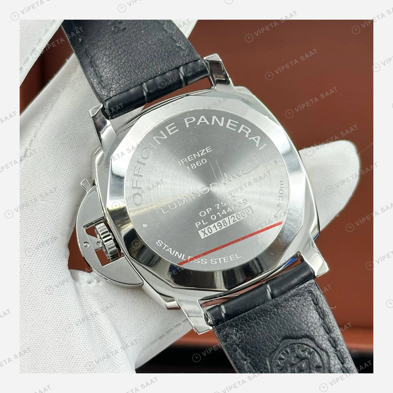 Panerai 38 mm PAM01336 Luminor Due Gri Kadran Klasik Super Clone ETA Eta Saat detay 6