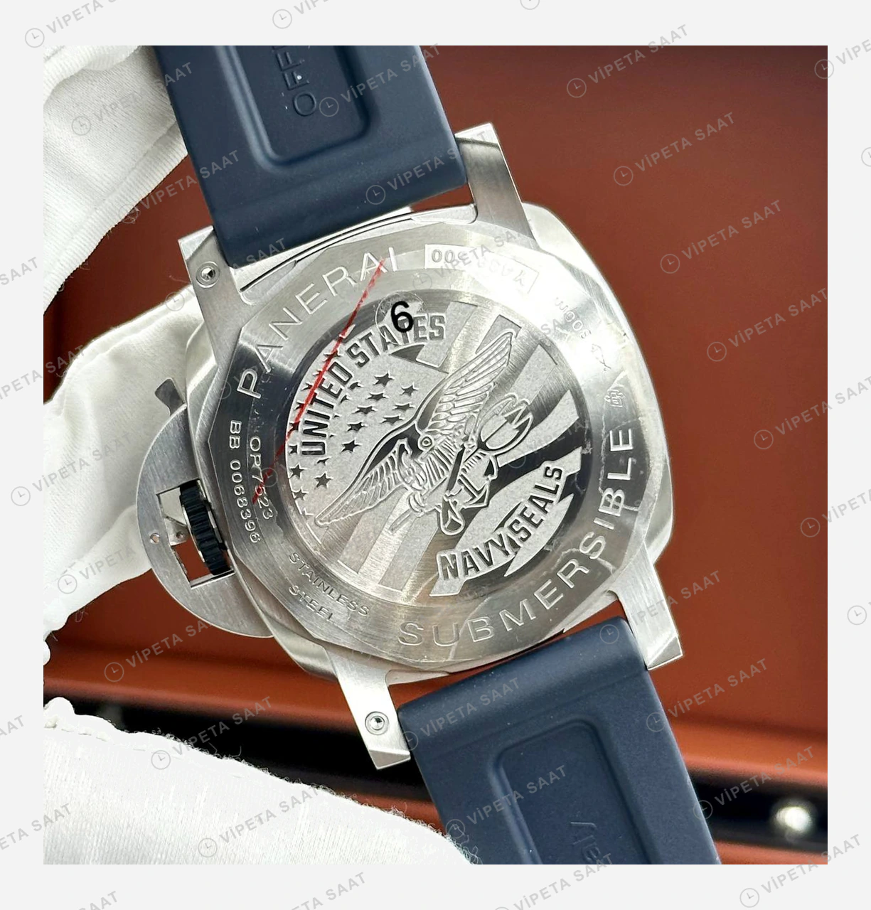 Panerai 42 mm PAM01222 Submersible Navi SEALS Titanyum Super Clone ETA Eta Saat detay 6