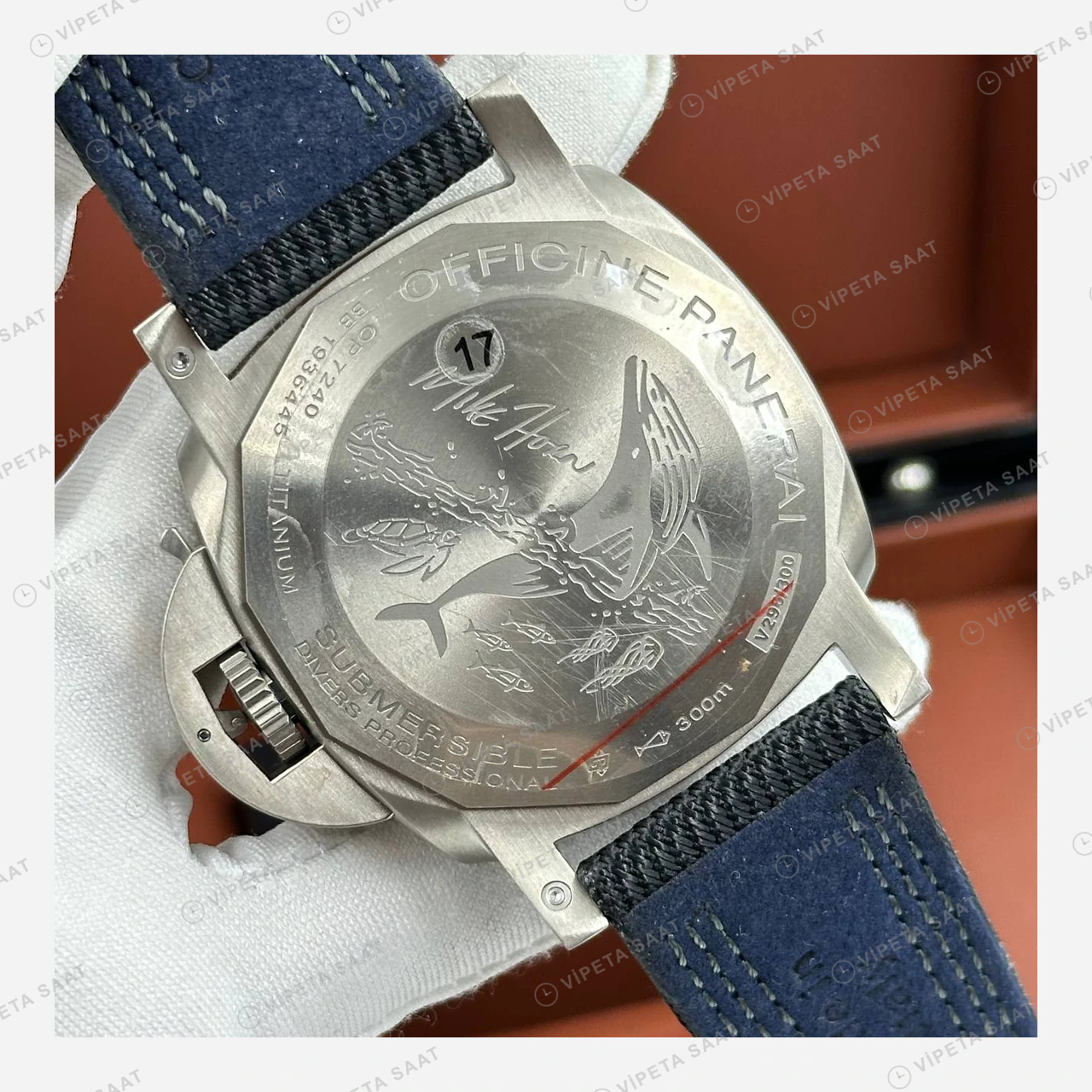 Panerai 42 mm PAM01222 Submersible Siyah Kadran Nato Klasik Super Clone ETA Eta Saat detay 6