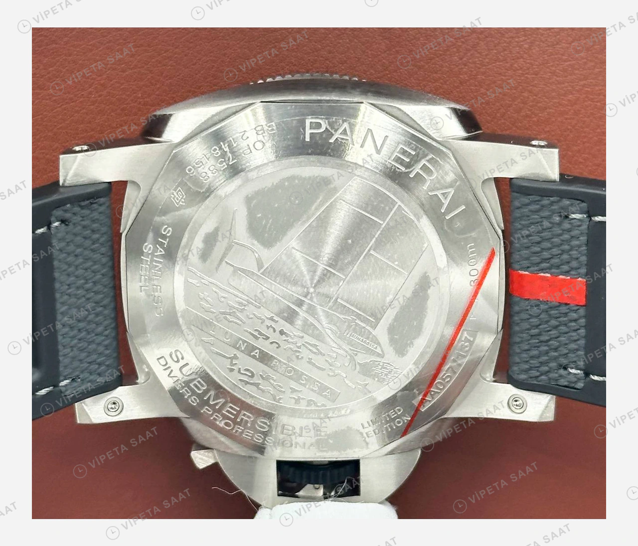 Panerai 42 mm PAM01222 Submersible Titanyum Siyah Kadran Klasik Super Clone ETA Eta Saat detay 4