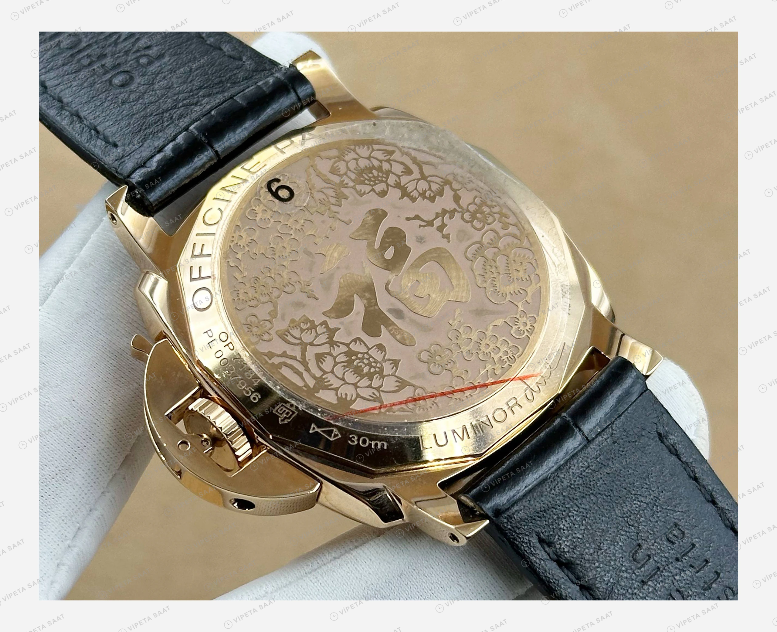Panerai 44 mm PAM01226 Luminor Marina Yeşil Kadran Doğa 2 Super Clone ETA Eta Saat detay 4