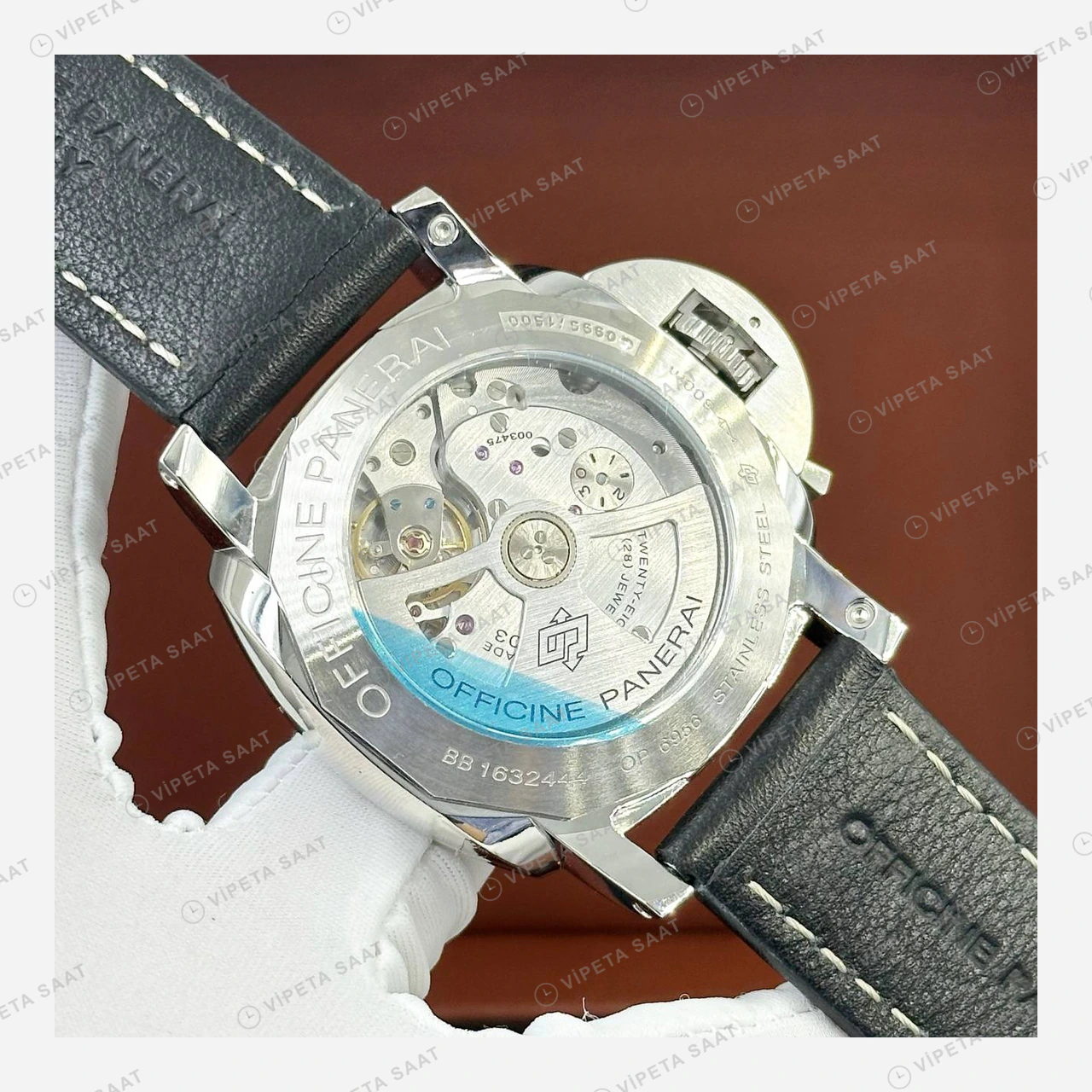 Panerai 44 mm PAM01312 Luminor Kronograf Siyah Kadran Super Clone ETA Eta Saat detay 4