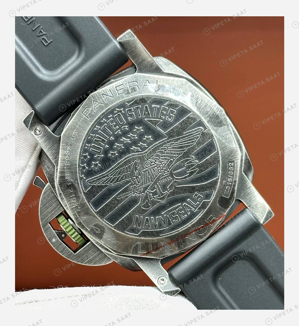 Panerai 44 mm PAM01312 Luminor Marina Gri Kadran Super Clone ETA Eta Saat detay 8