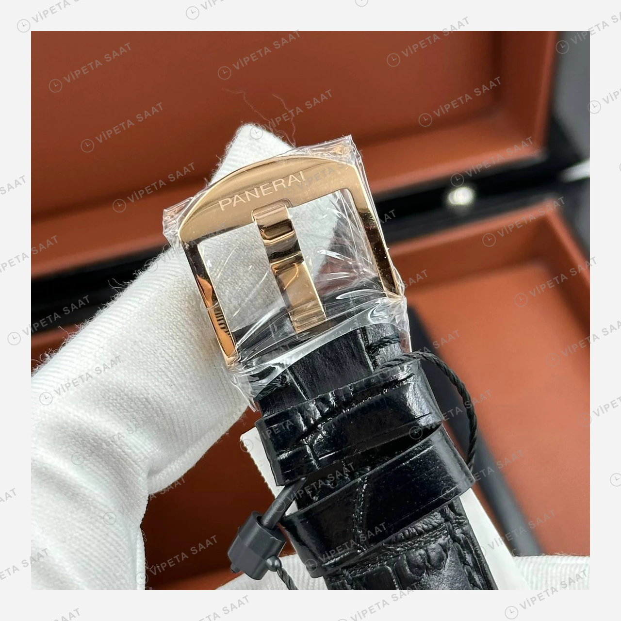 Panerai 44 mm PAM01312 Luminor Marina Kahverengi Kadran Altın Super Clone ETA Eta Saat detay 5