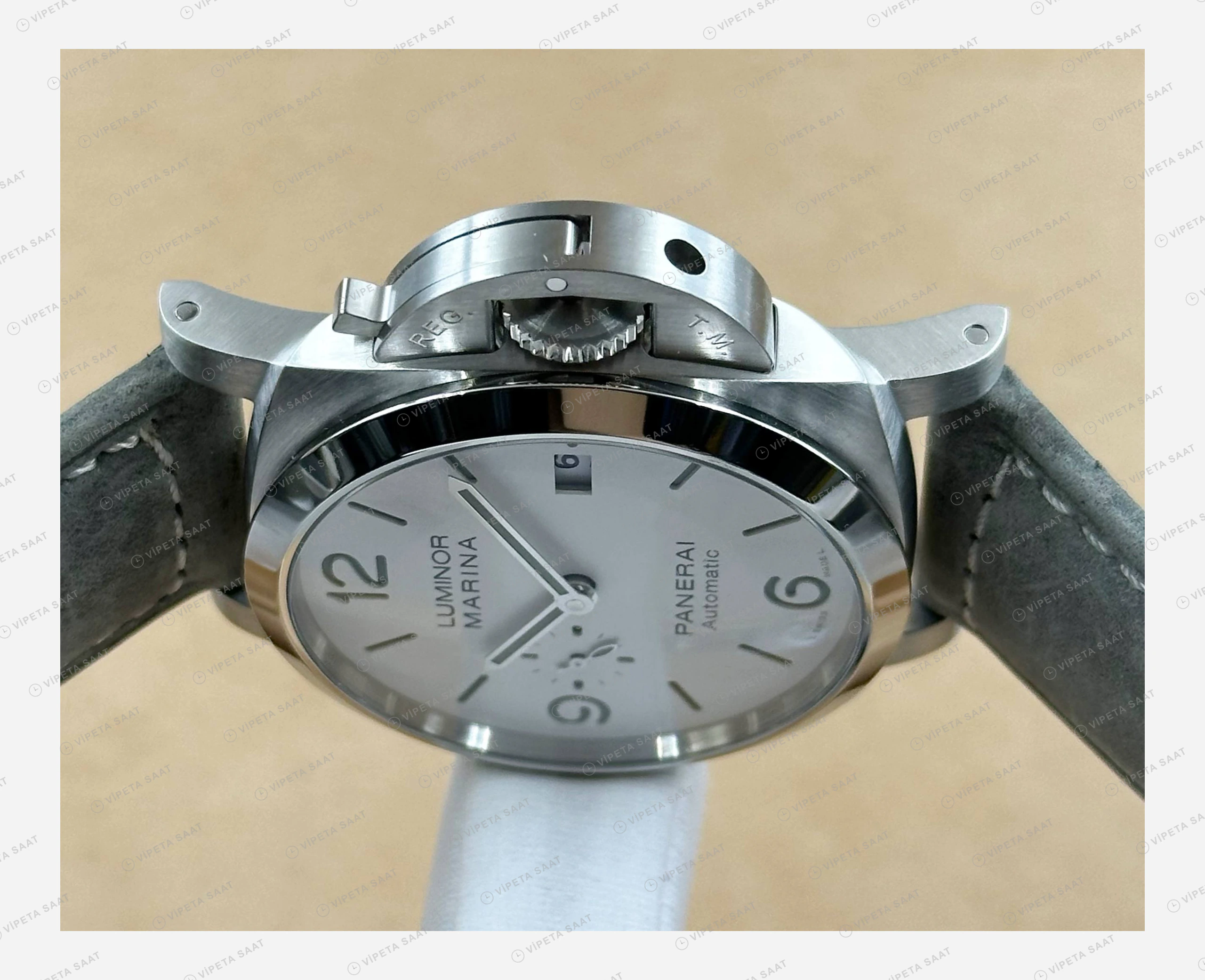 Panerai 44 mm PAM01312 Luminor Marina Kasa Klasik Super Clone ETA Eta Saat detay 4