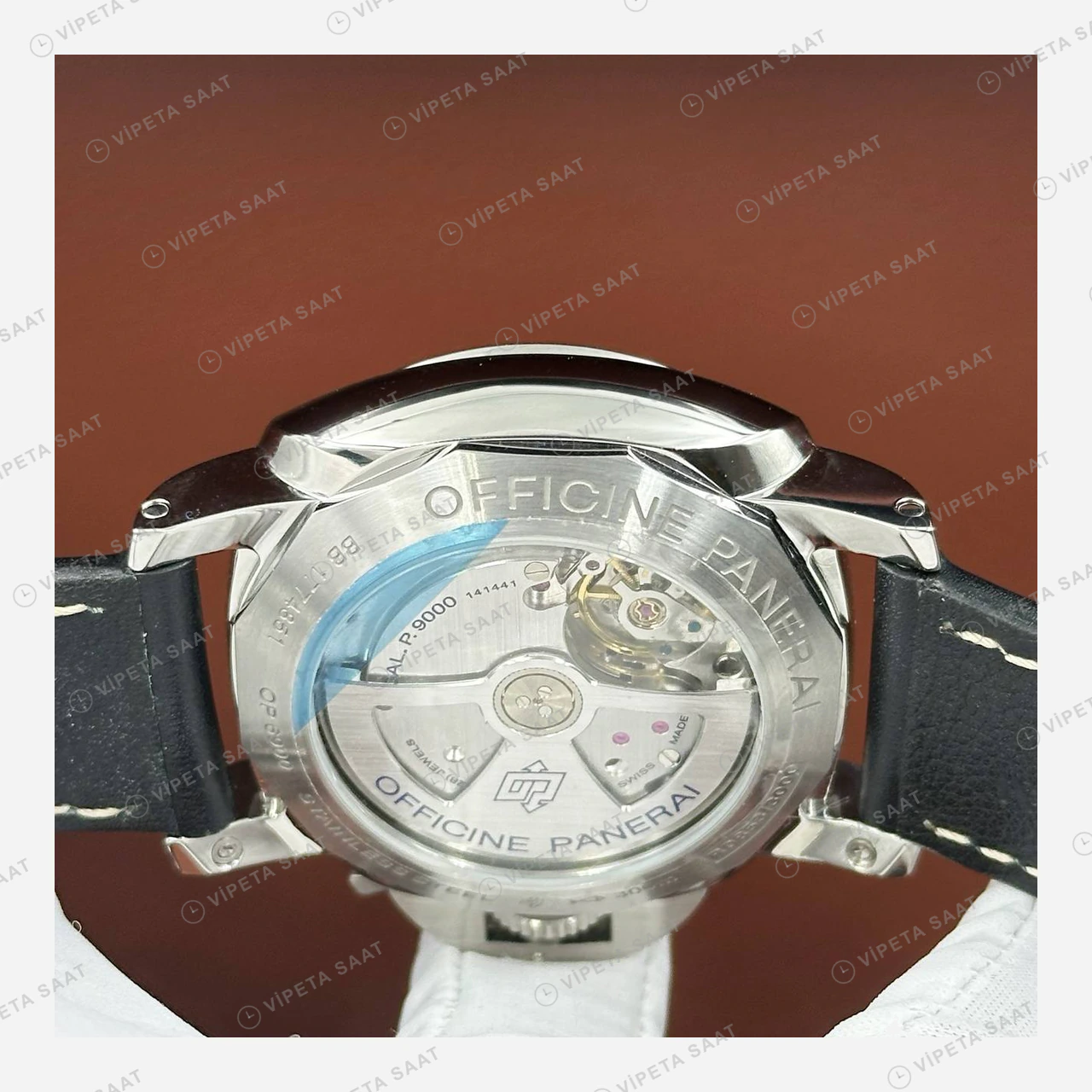 Panerai 44 mm PAM01312 Luminor Marina Siyah Kadran Deniz Super Clone ETA Eta Saat detay 4