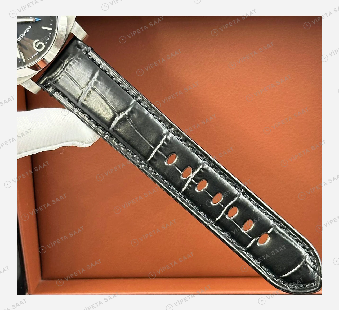 Panerai 44 mm PAM01312 Luminor Marina Siyah Kadran Klasik Super Clone ETA Eta Saat detay 4