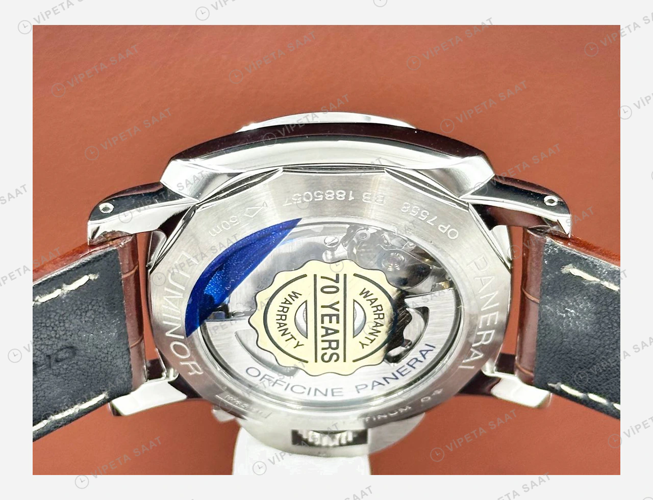 Panerai 44 mm PAM01312 Luminor Marina Siyah Kadran Şık 2 Super Clone ETA Eta Saat detay 4