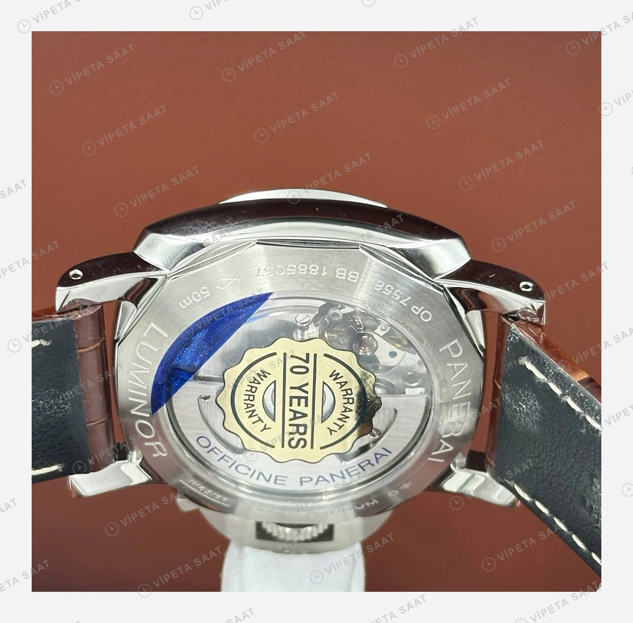Panerai 44 mm PAM01312 Luminor Marina Siyah Kadran Usta 2 Super Clone ETA Eta Saat detay 5