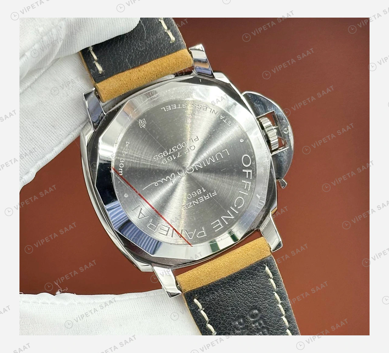 Panerai 44 mm PAM01312 Luminor Marina Siyah Kadran Usta 3 Super Clone ETA Eta Saat detay 6