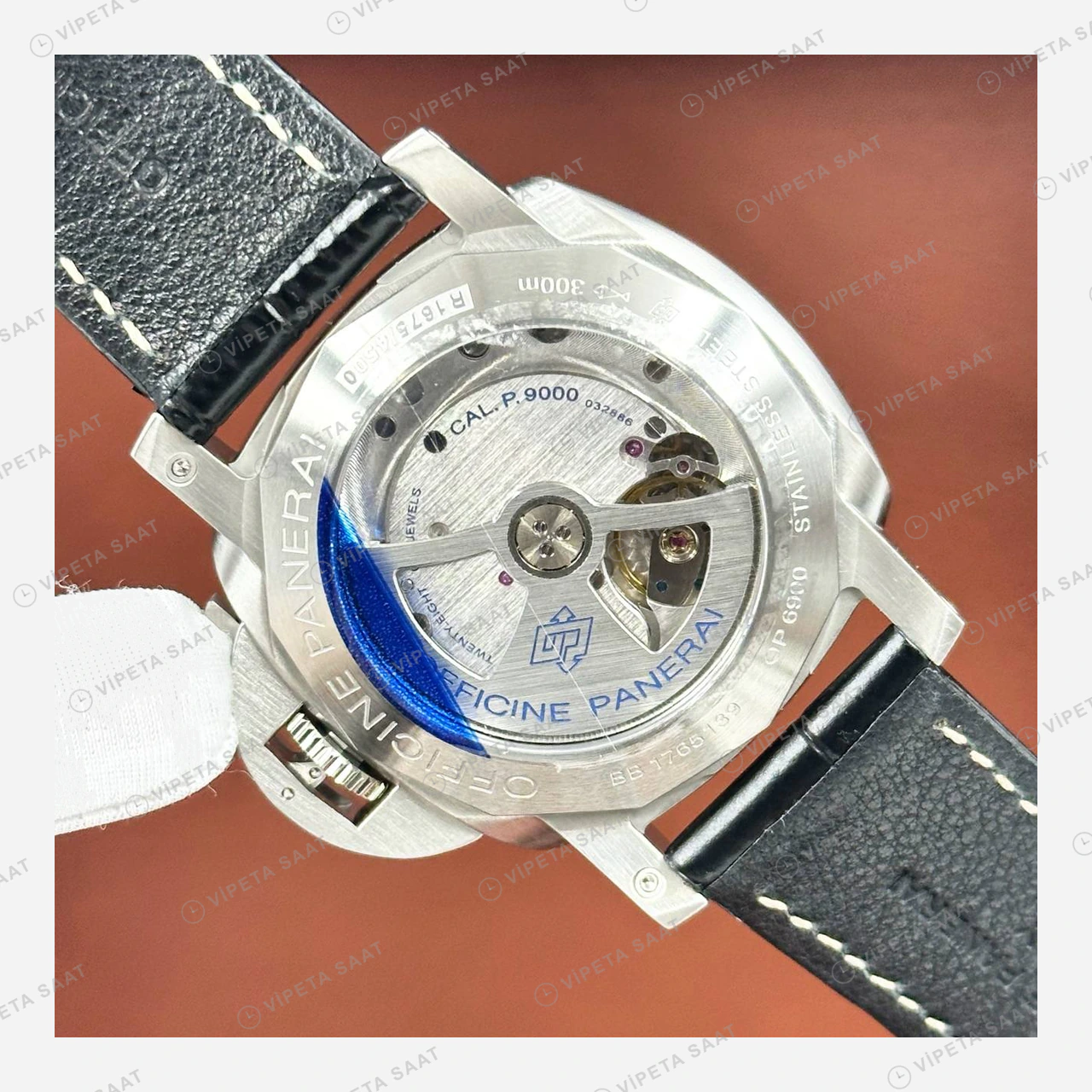 Panerai 44 mm PAM01312 Luminor Marina Siyah Kadran Usta 4 Super Clone ETA Eta Saat detay 4