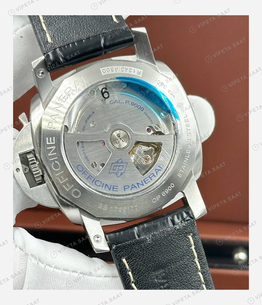 Panerai 44 mm PAM01312 Luminor Marina Siyah Kadran Usta Super Clone ETA Eta Saat detay 6