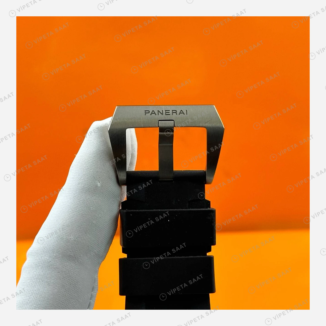 Panerai 44 mm PAM01312 Luminor Siyah Kadran Kauçuk Super Clone ETA Eta Saat karşıdan görünüm