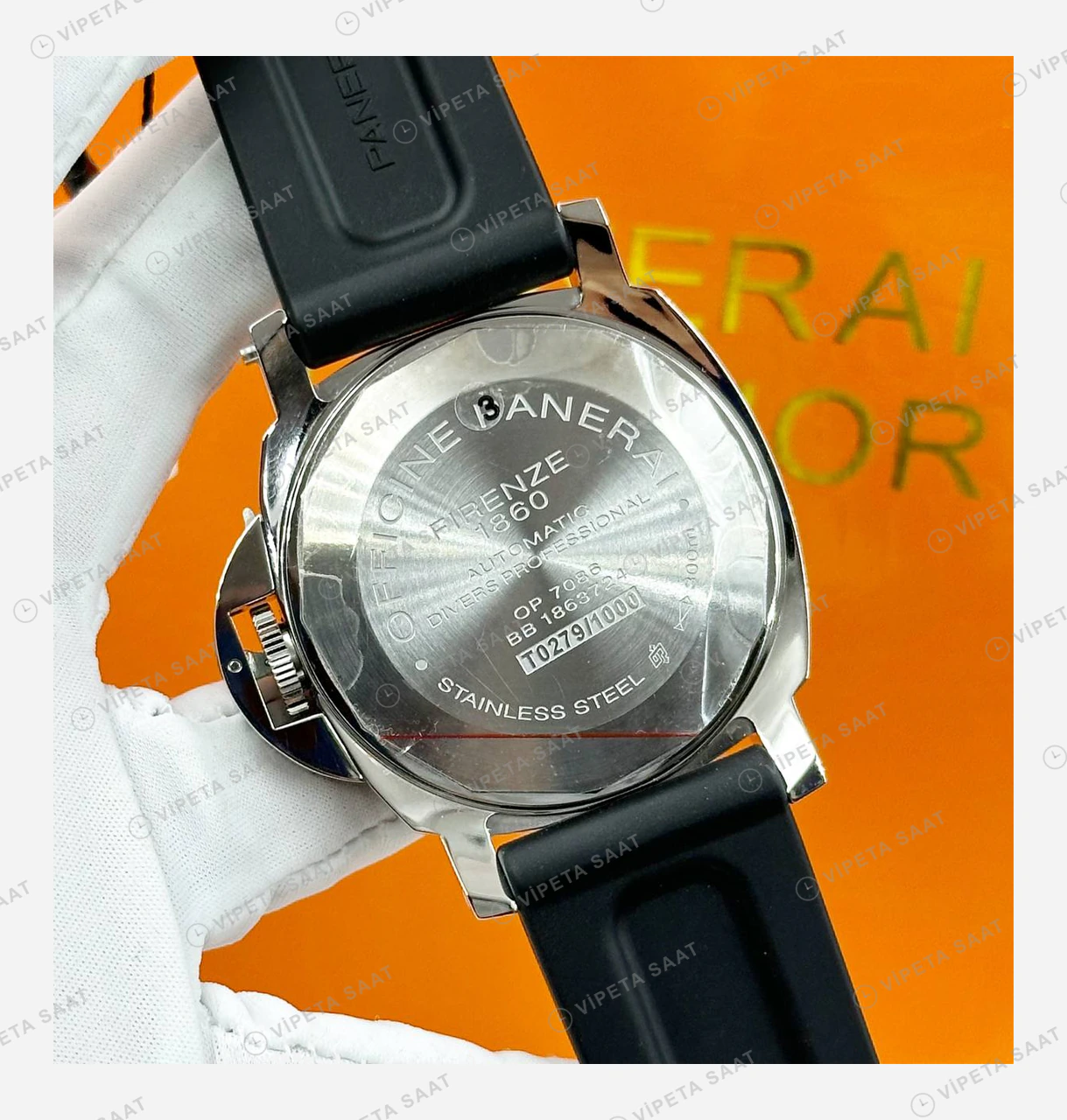 Panerai 44 mm PAM01312 Luminor Siyah Kadran Klasik Super Clone ETA Eta Saat detay 6