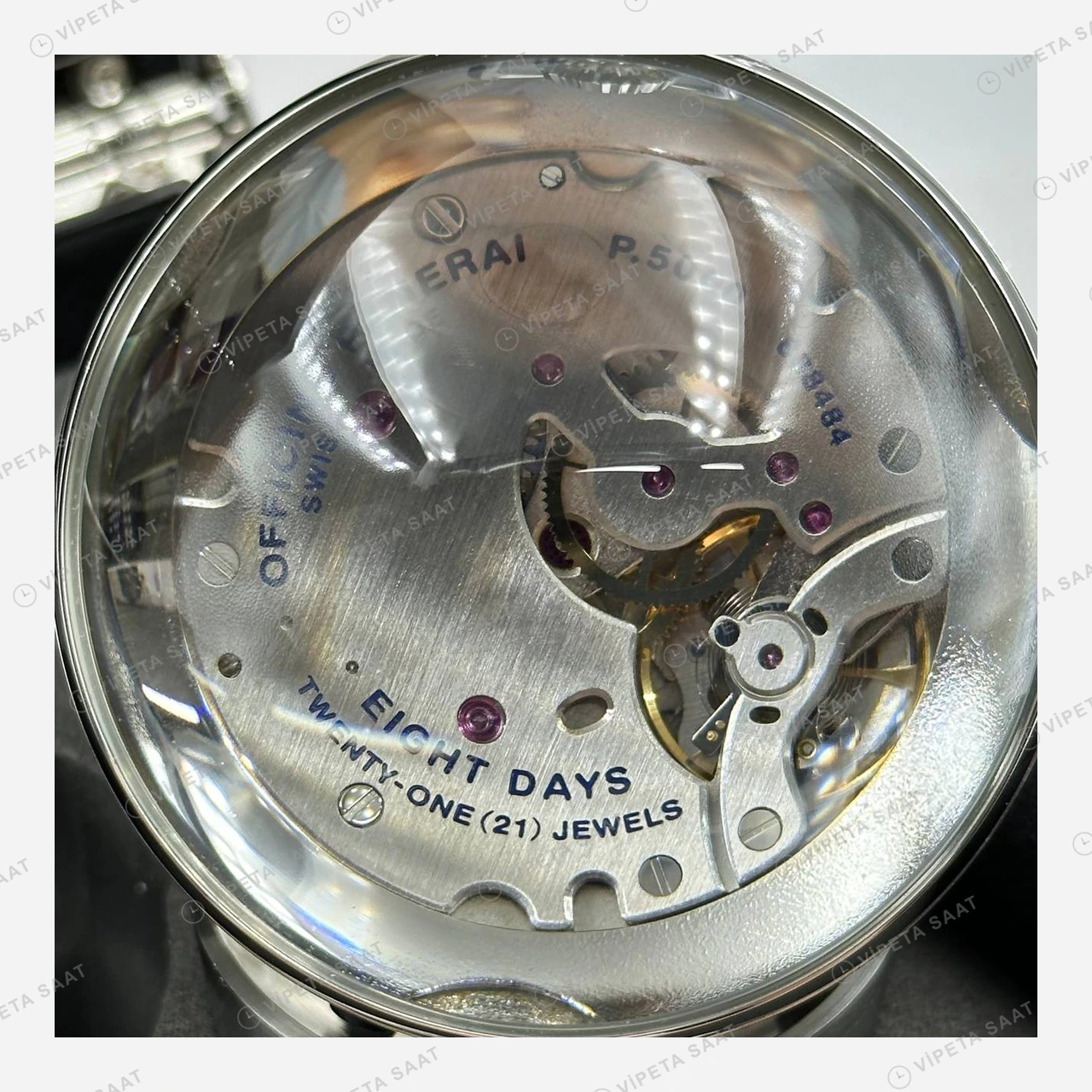 Panerai 44 mm PAM01312 Pocket Watch Cep Saati Çelik Super Clone ETA Eta Saat karşıdan görünüm
