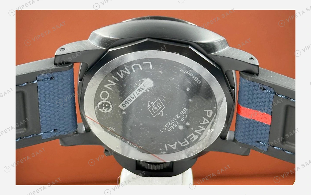 Panerai 44 mm PAM01314 Luminor Marina Mavi Kadran Zarif Super Clone ETA Eta Saat detay 6