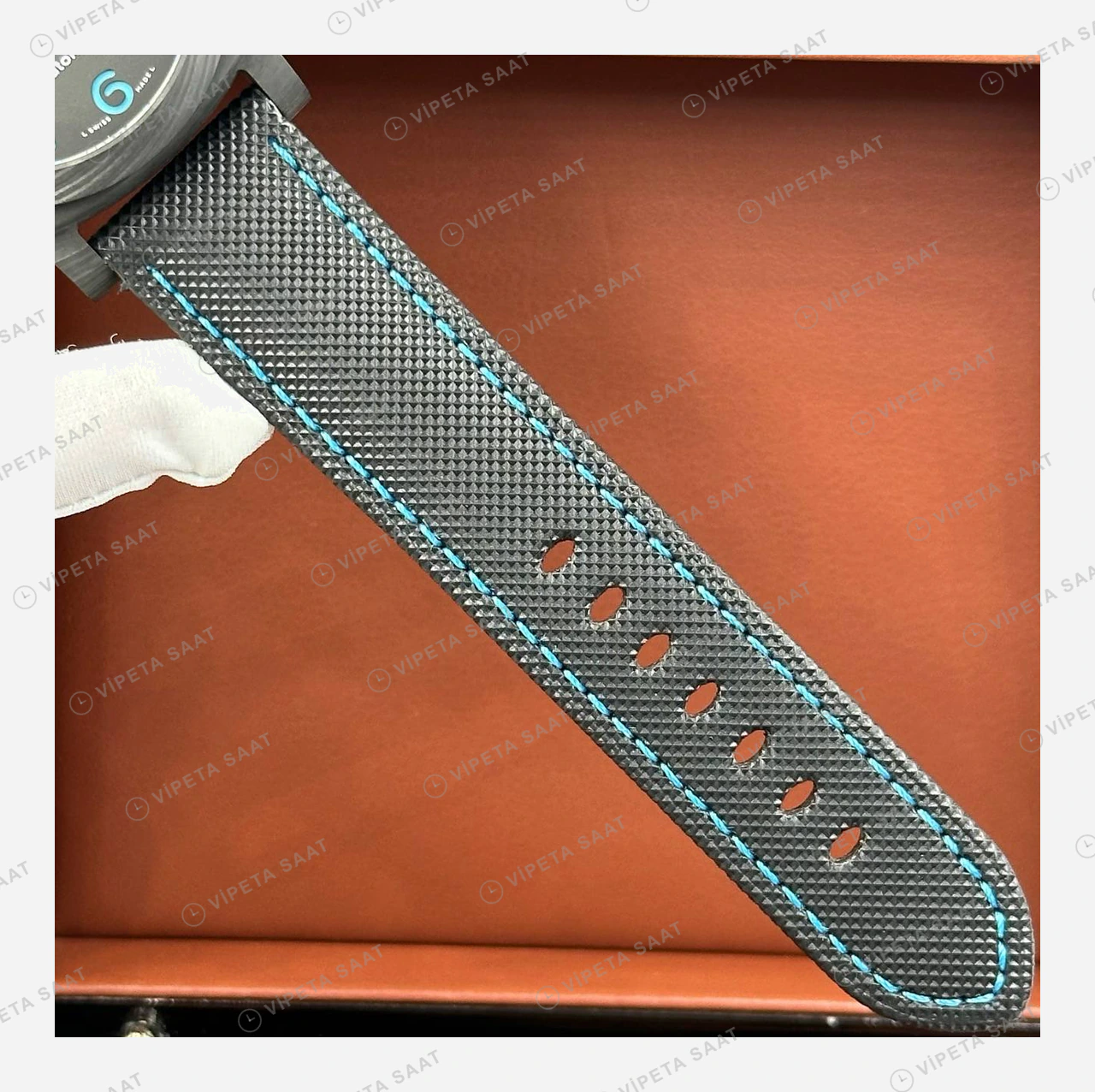 Panerai 44 mm PAM01314 Luminor Marina Siyah Kadran Mavi Detay Super Clone ETA Eta Saat detay 4