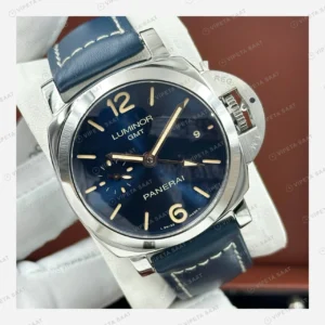 Panerai 44 mm PAM01361 Luminor GMT Mavi Kadran Klasik Super Clone ETA Eta Saat karşıdan görünüm