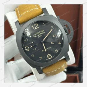 Panerai 44 mm PAM01361 Luminor GMT Siyah Kadran Klasik Super Clone ETA Eta Saat detay 5