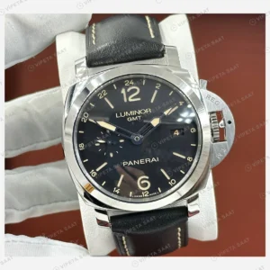 Panerai 44 mm PAM01361 Luminor GMT Siyah Kadran Super Clone ETA Eta Saat detay 6