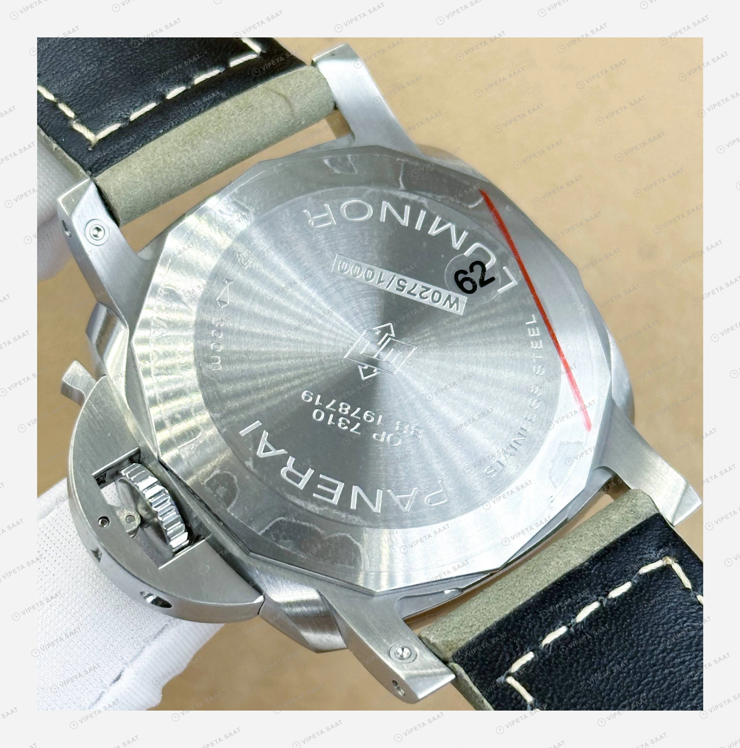 Panerai 44 mm PAM01371 Luminor Marina Beyaz Kadran Şık Super Clone ETA Eta Saat detay 6