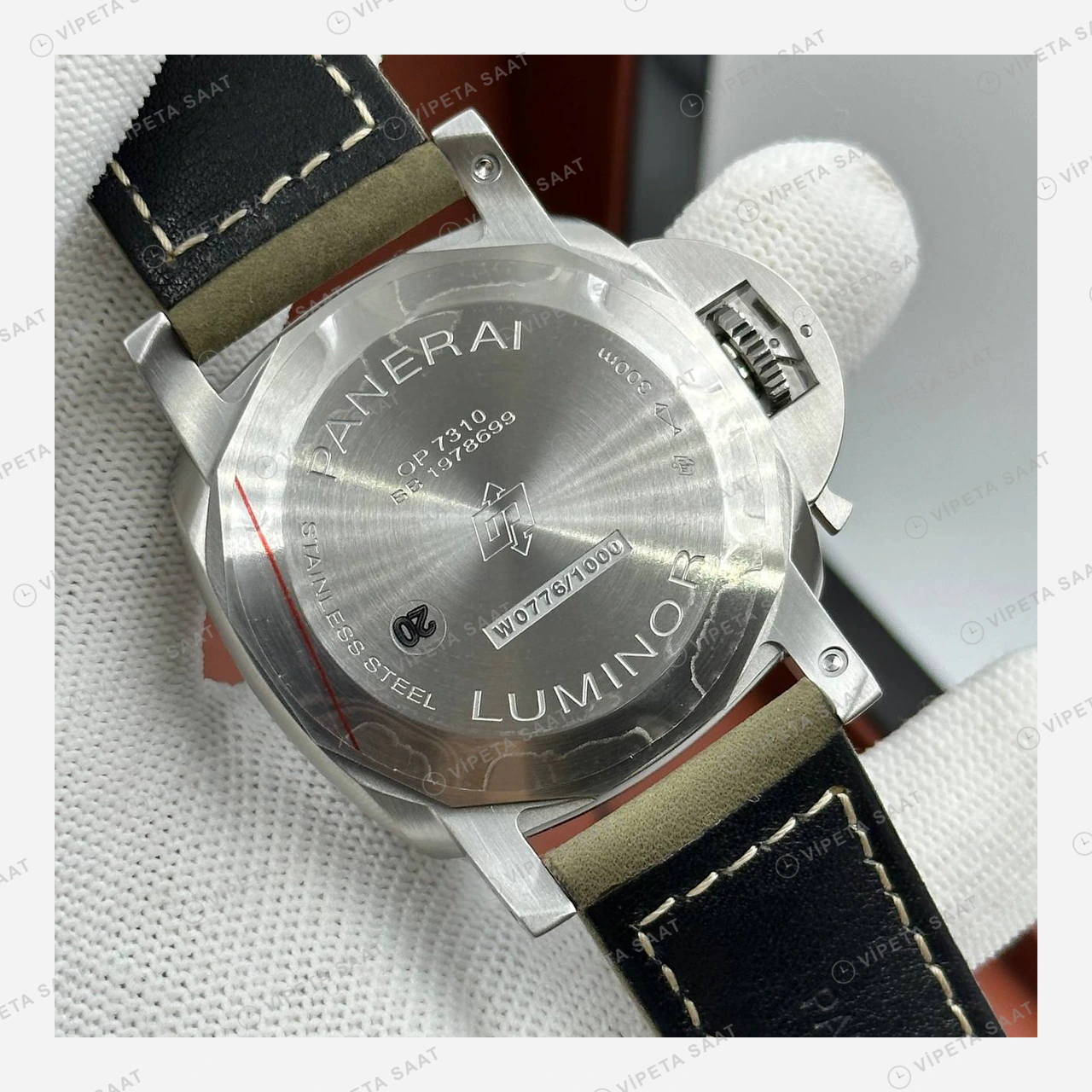 Panerai 44 mm PAM01371 Luminor Marina Beyaz Kadran Super Clone ETA Eta Saat detay 4
